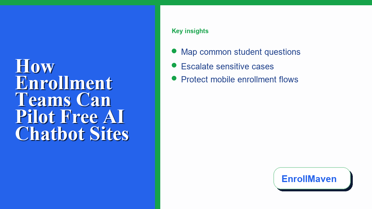 An enrollment team reviewing student question categories before testing a chatbot pilot.