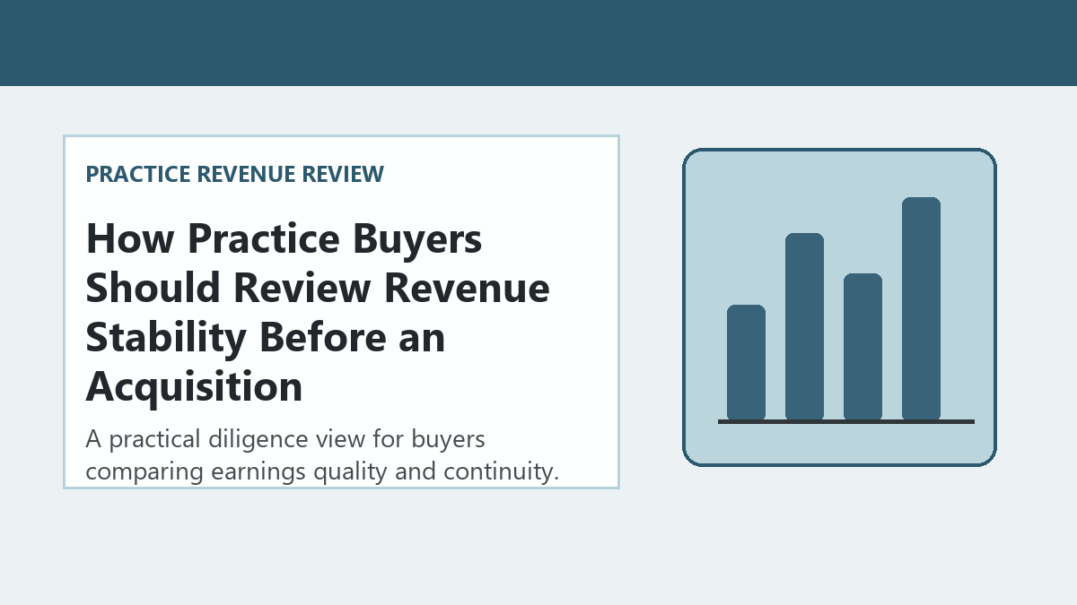 How Practice Buyers Should Review Revenue Stability Before an Acquisition